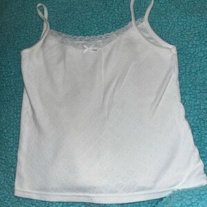 Brandy Melville White Lace Cami Top